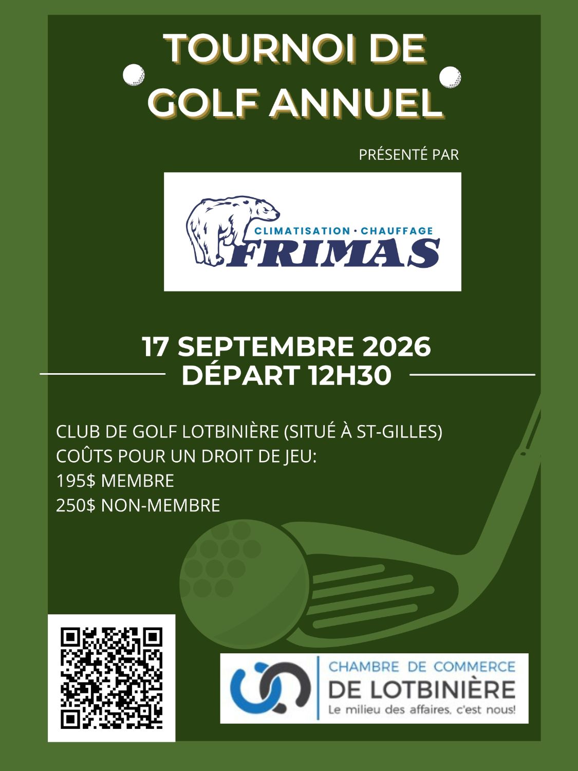 Tournoi de golf 2026