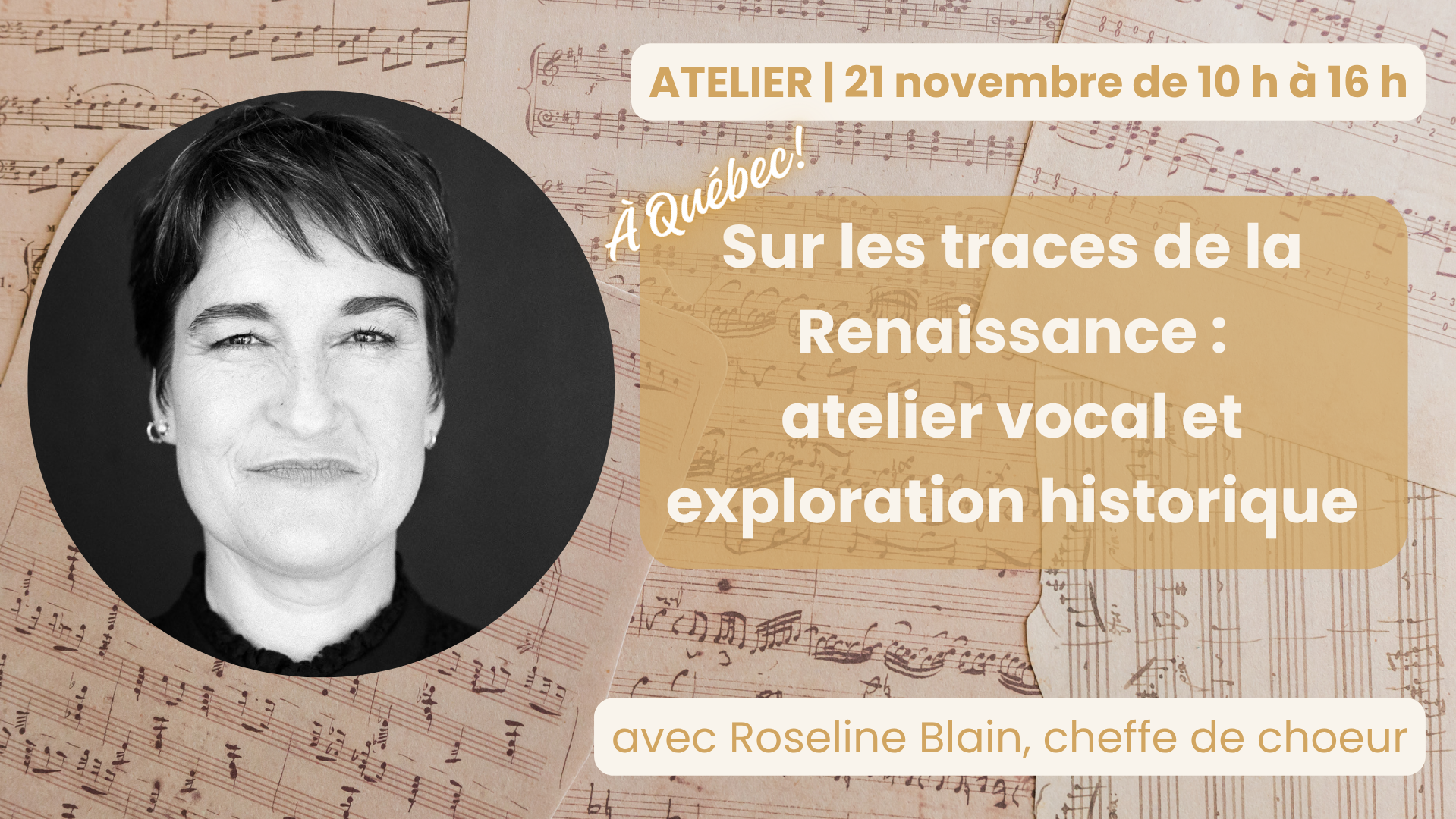 ATELIER | Sur les traces de la Renaissance : atelier vocal et exploration théorique À QUÉBEC
