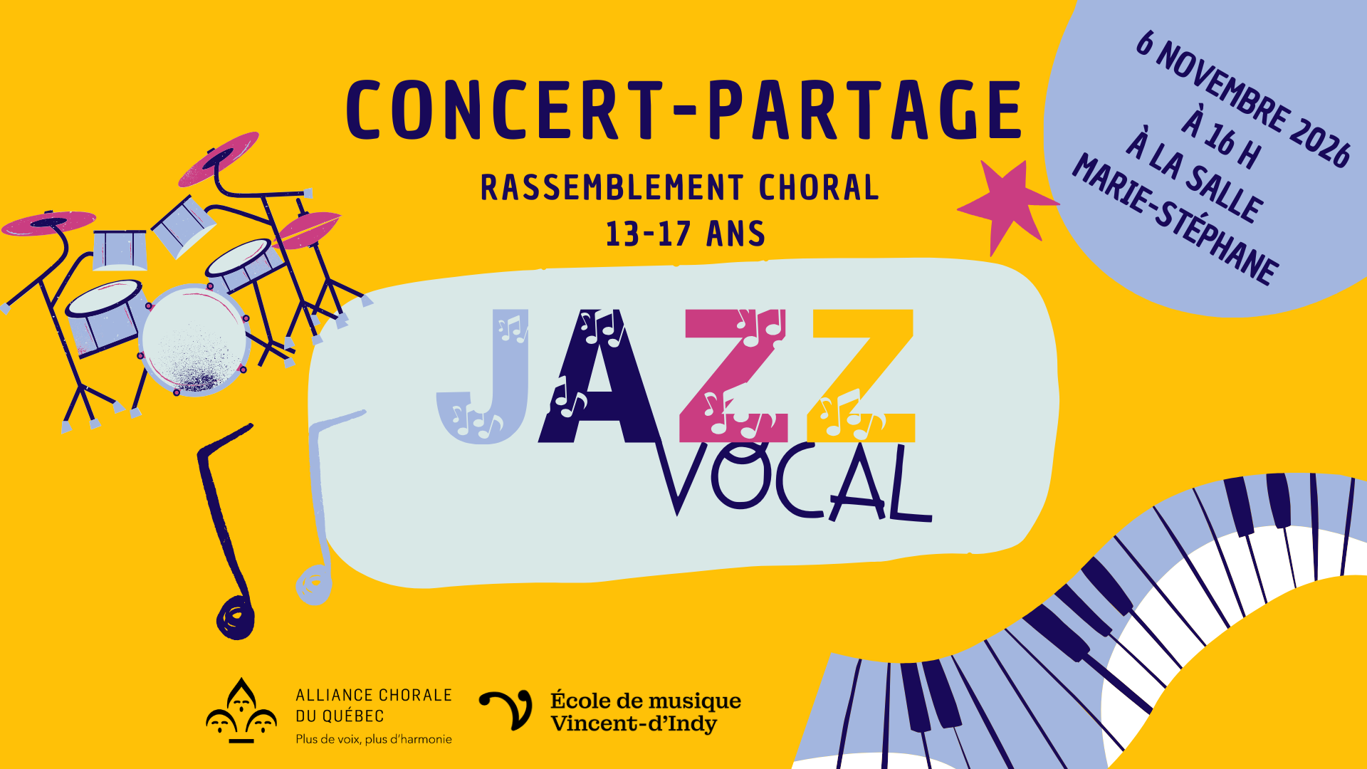 Concert-partage - Jazz vocal 13-17 ans