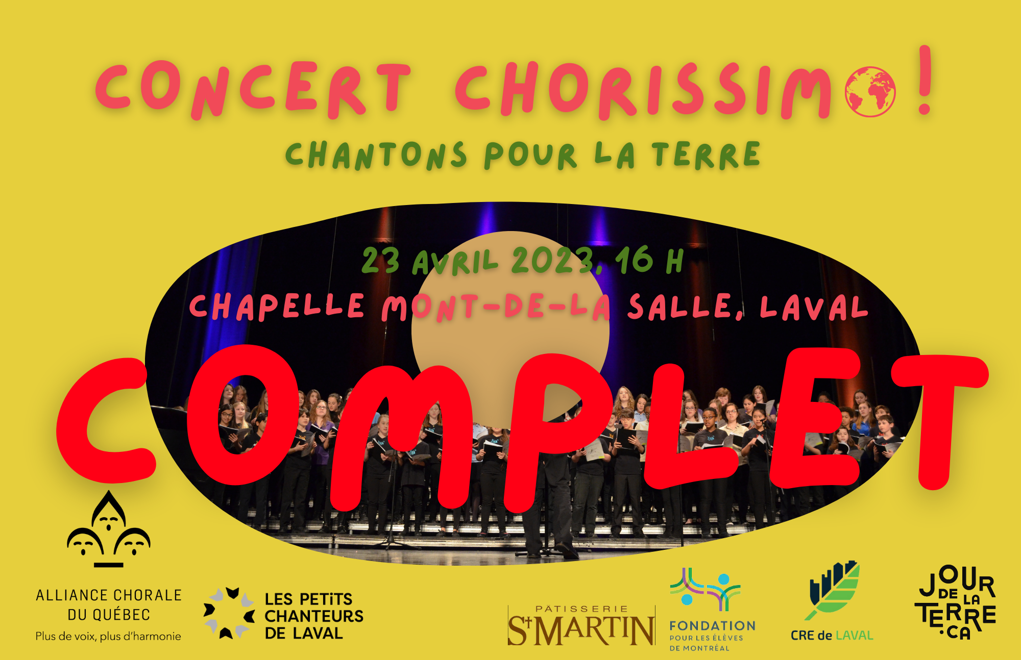 Grand concert de Chorissimo à 16 h