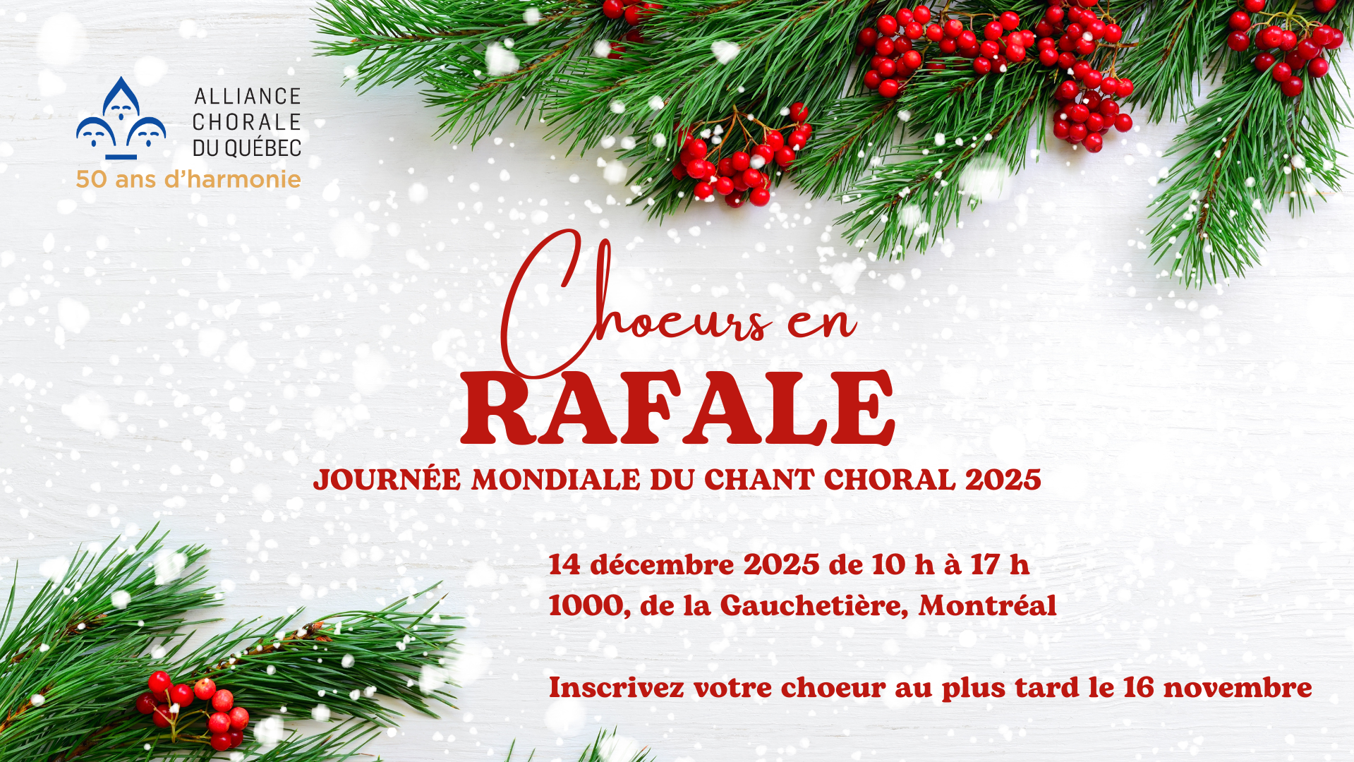 Choeurs en rafale - Journée mondiale du chant choral 2025