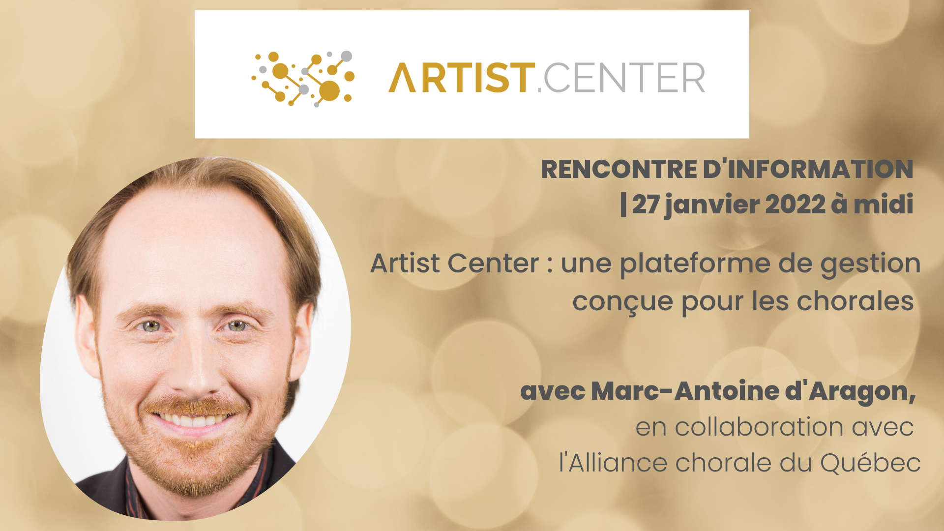 RENCONTRE D'INFORMATION | Artist Center : une plateforme de gestion conçue pour les chorales