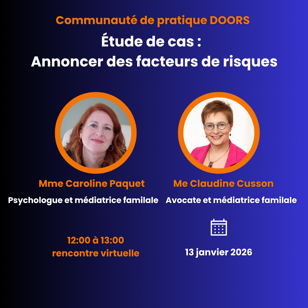 H26- Communauté de pratique avec l'outil DOORS  - Annoncer des facteurs de risque