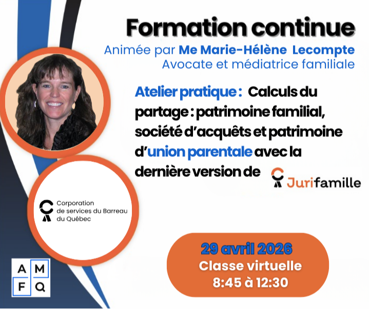 H26 -  « Atelier pratique JuriFamille 2.0 - Calculs du partage : patrimoine familial, société d’acquêts et patrimoine d’union parentale »