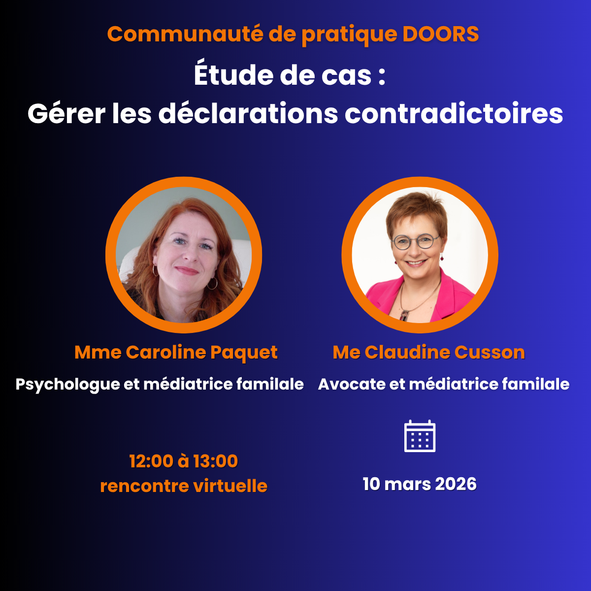 H26- Communauté de pratique avec l'outil DOORS - Gérer les déclarations contradictoires des parents
