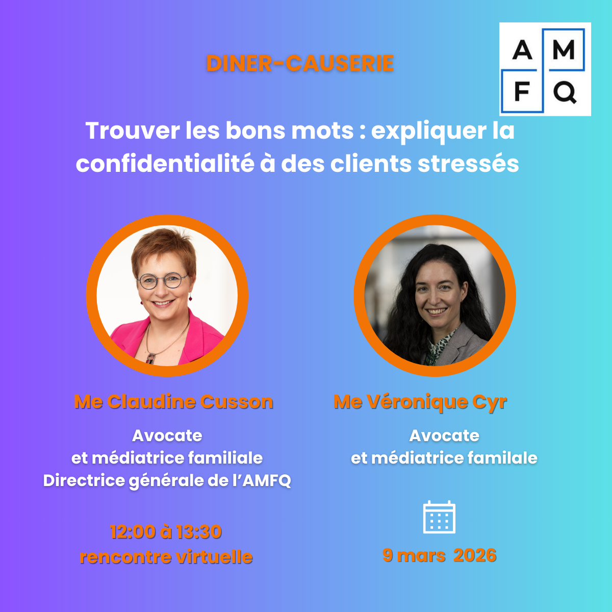 Diner-causerie - Trouver les bons mots : expliquer la confidentialité à des clients stressés