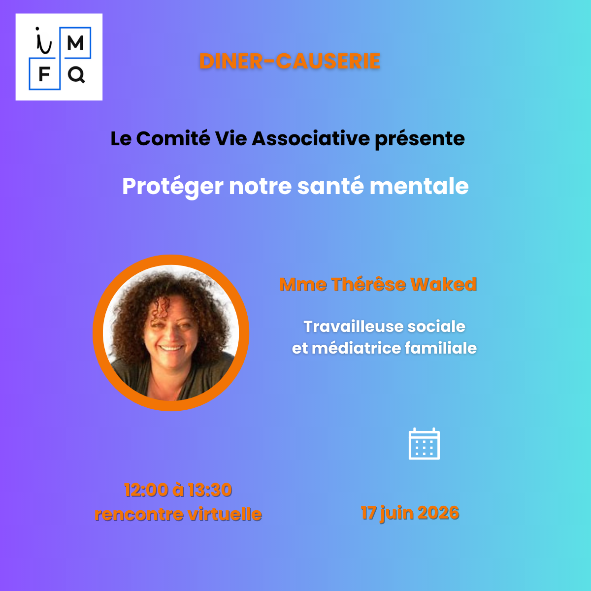 Diner-causerie - Protéger notre santé mentale