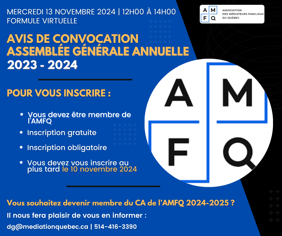 Assemblée générale annuelle AMFQ 2024