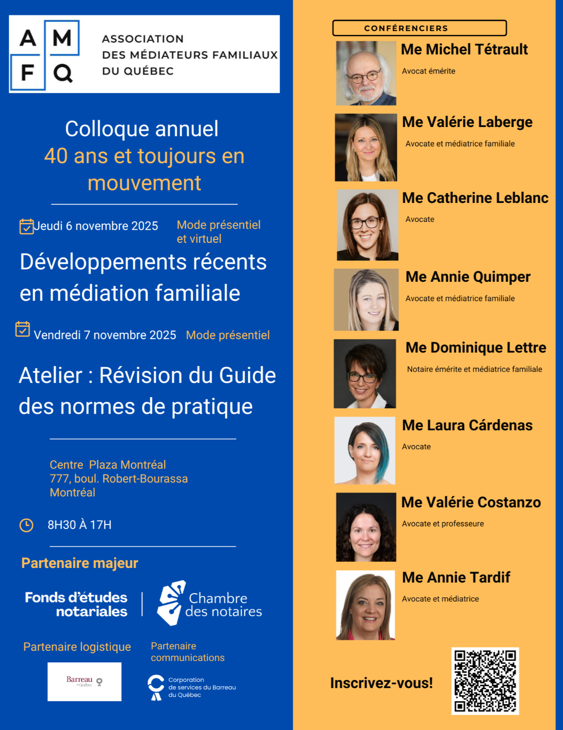 Colloque AMFQ « 40 ans et toujours en mouvement »