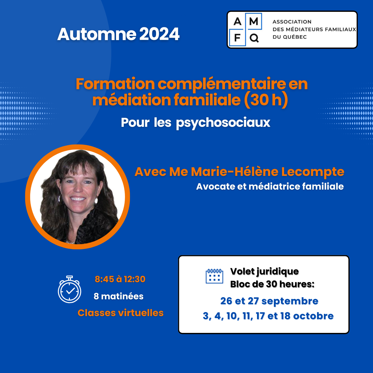 Formation complémentaire (30h) pour les psychosociaux