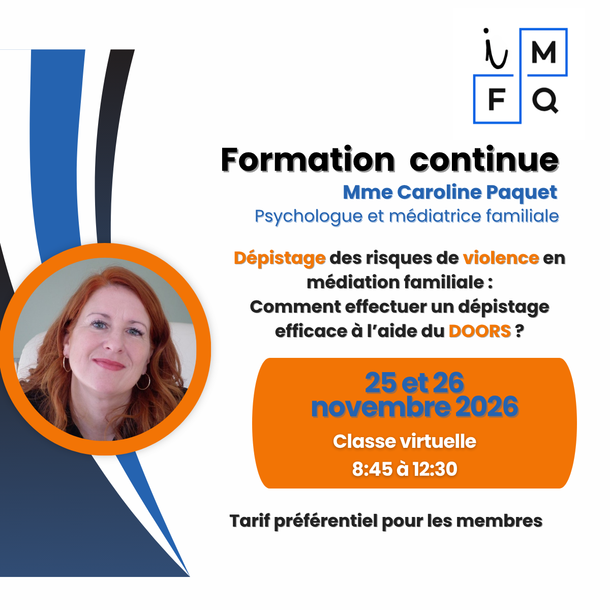 A26 - Dépistage des risques de violence en médiation familiale : Comment effectuer un dépistage efficace à l’aide du DOORS