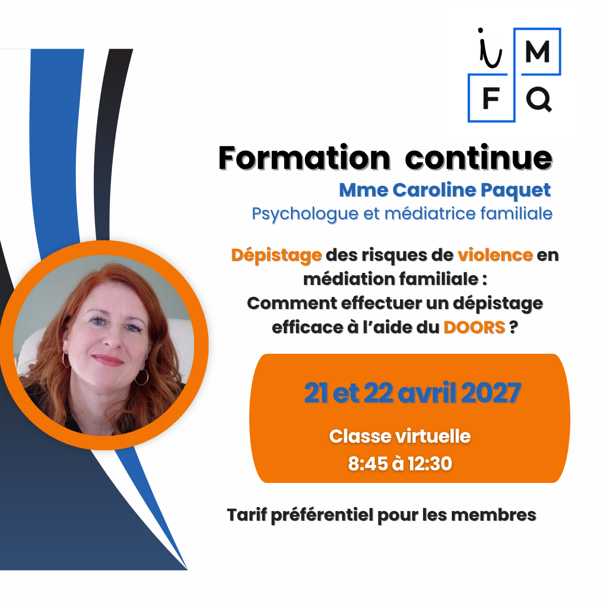 H27 - Dépistage des risques de violence en médiation familiale : Comment effectuer un dépistage efficace à l’aide du DOORS