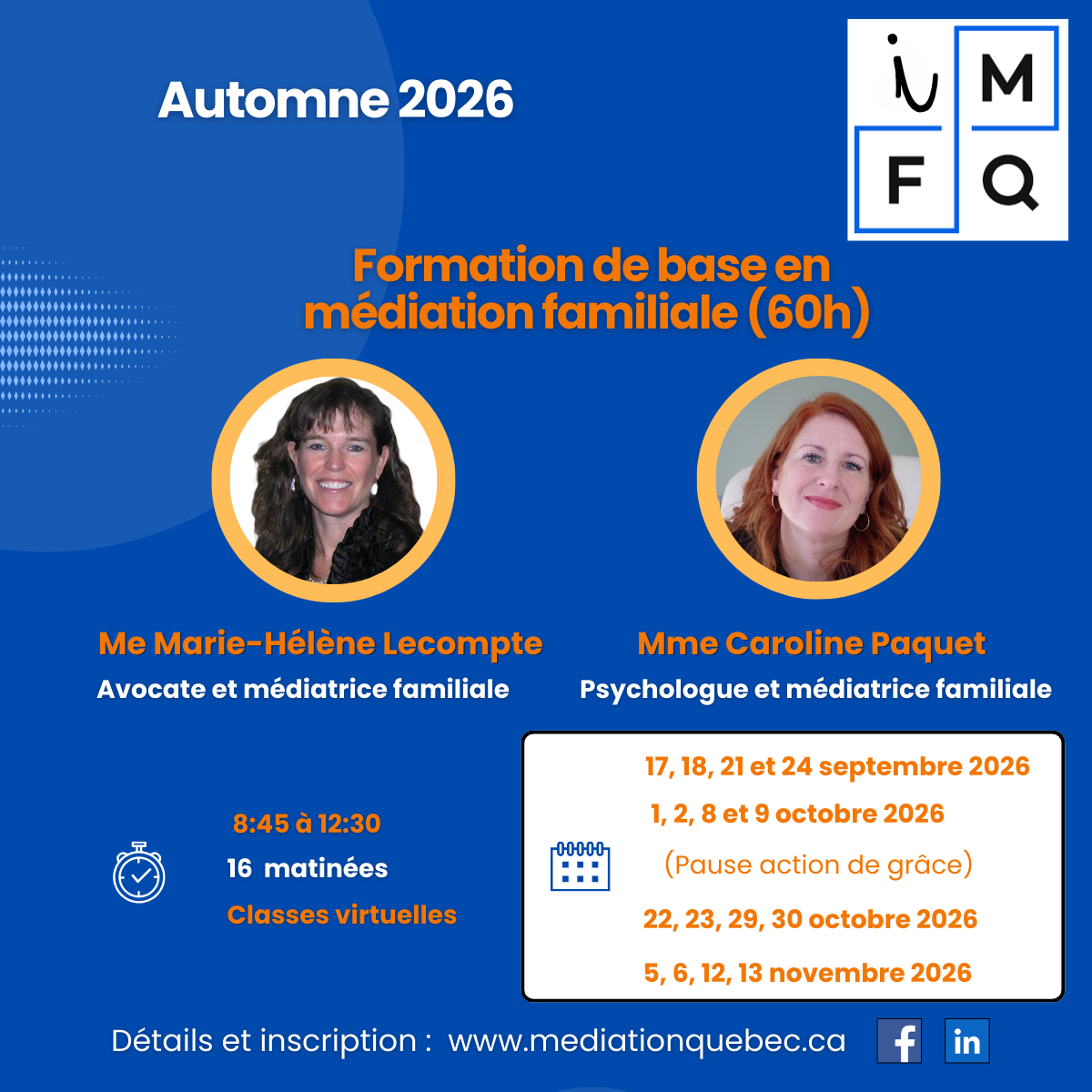 A26 - Formation de base en médiation familiale - 60h