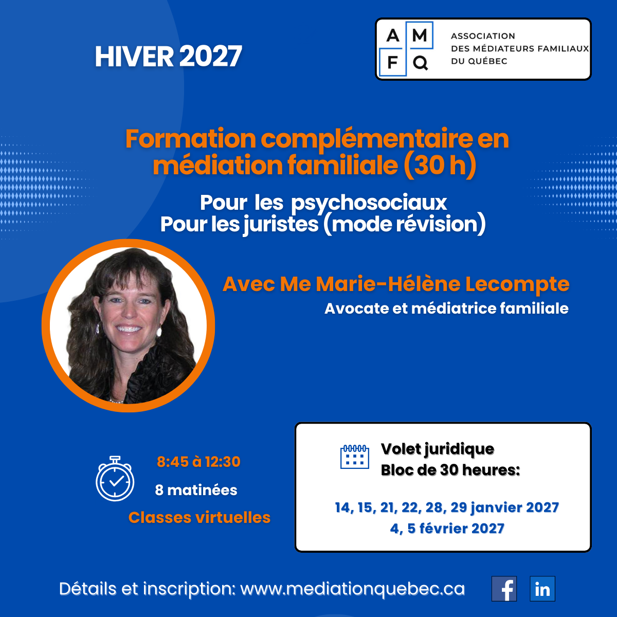H27 - Formation complémentaire en droit (30h) pour psychosociaux (ouverte aux juristes en mode révision)