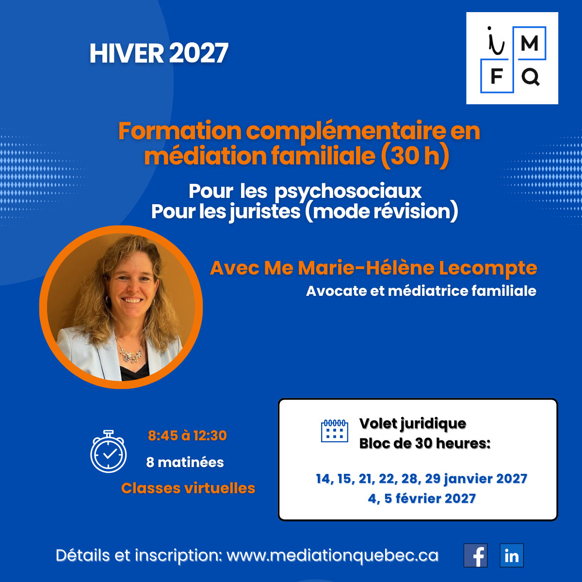 H27 - Formation complémentaire en droit (30h) pour psychosociaux (ouverte aux juristes en mode révision)