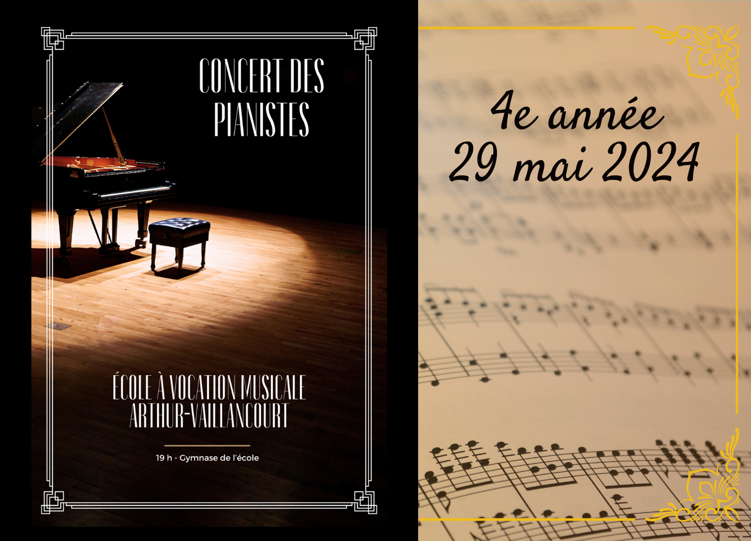 Concert de piano - 4e année (29 mai 2024)