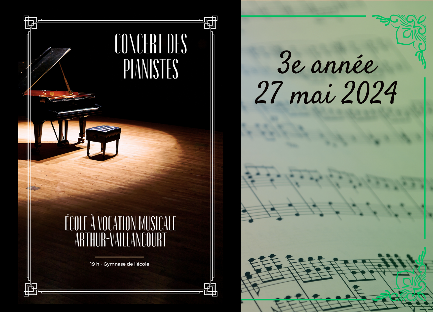 Concert de piano - 3e année (27 mai 2024)
