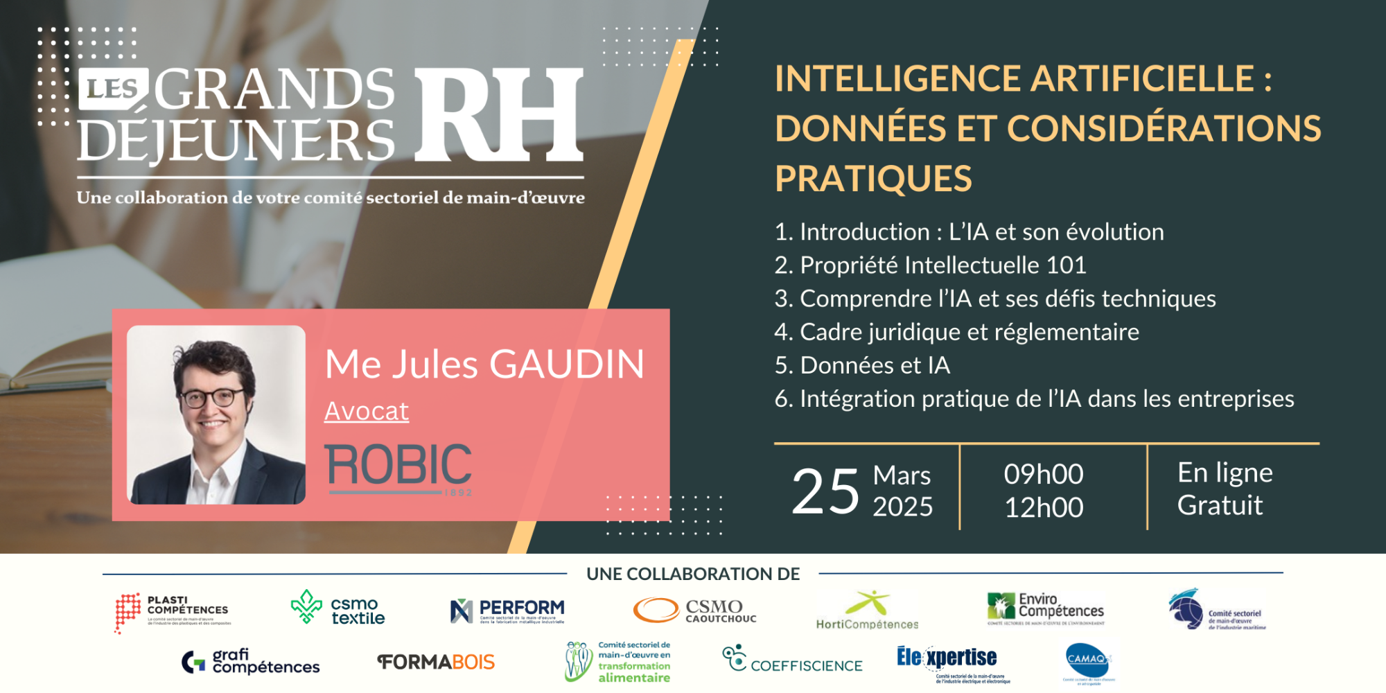 Les Grands Déjeuners RH | Intelligence artificielle : données et considérations pratiques