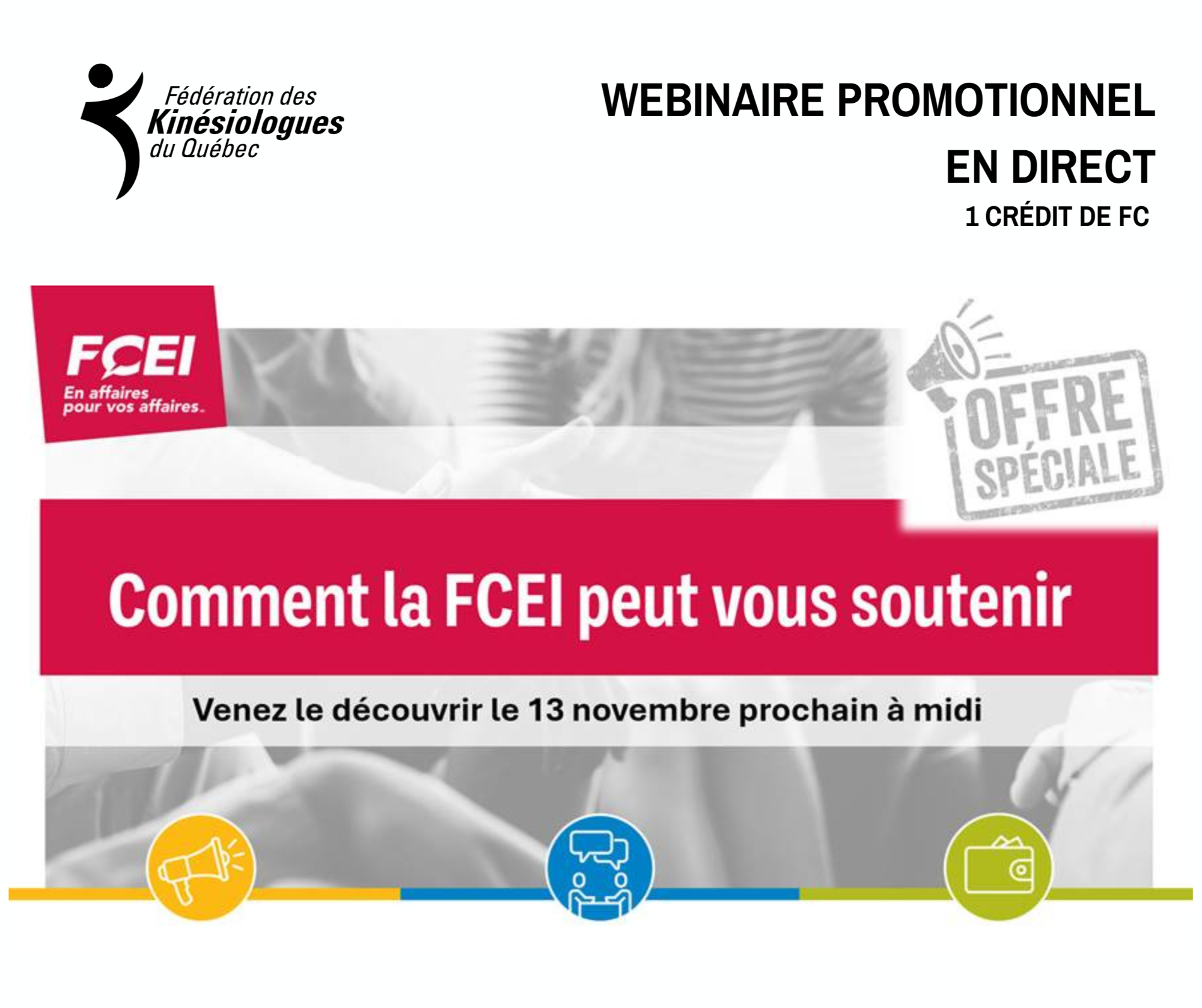 Comment la FCEI peut vous soutenir