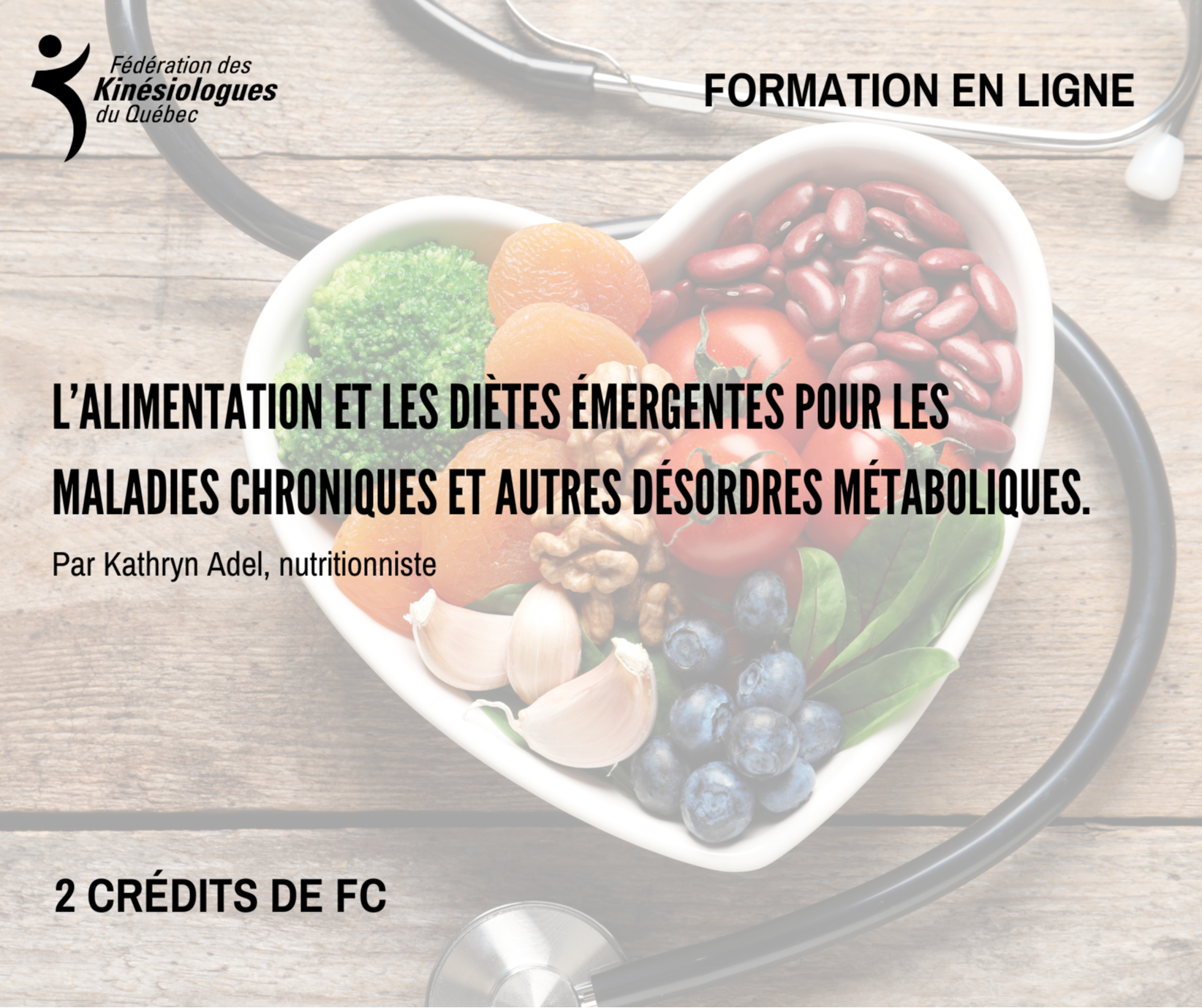 L’alimentation et les diètes émergentes pour les maladies chroniques et autres désordres métaboliques