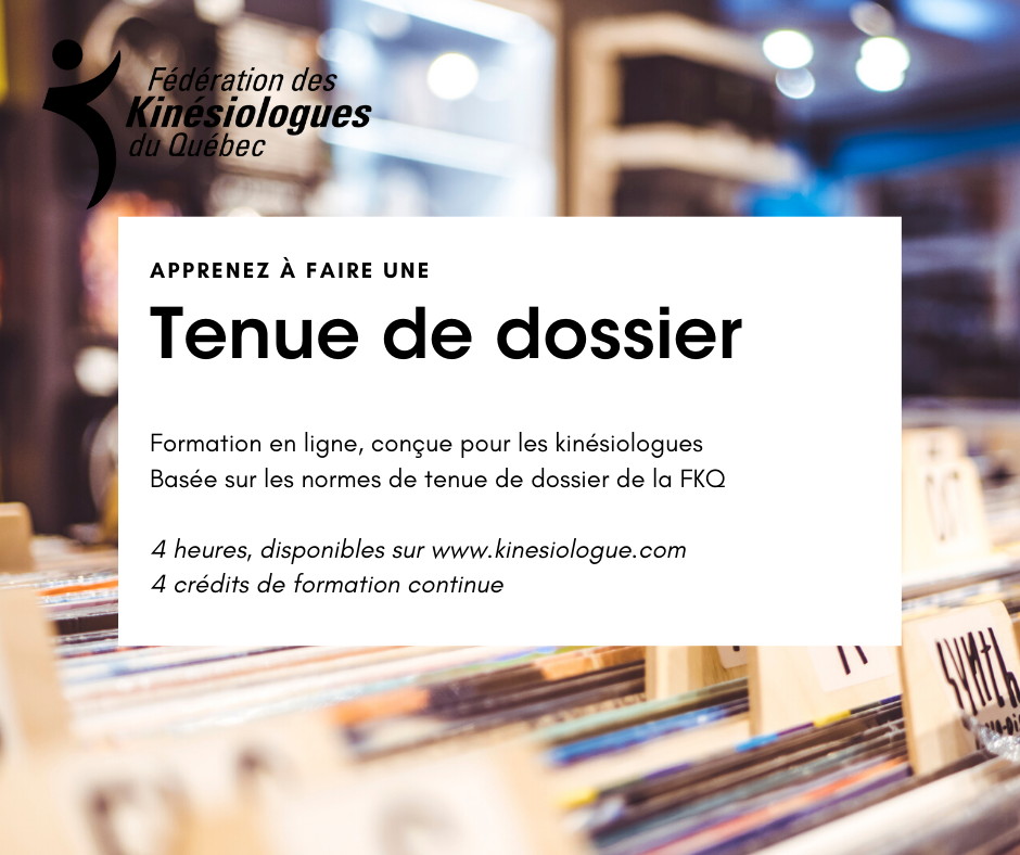 Record Keeping - Complete Webinar (in French only)