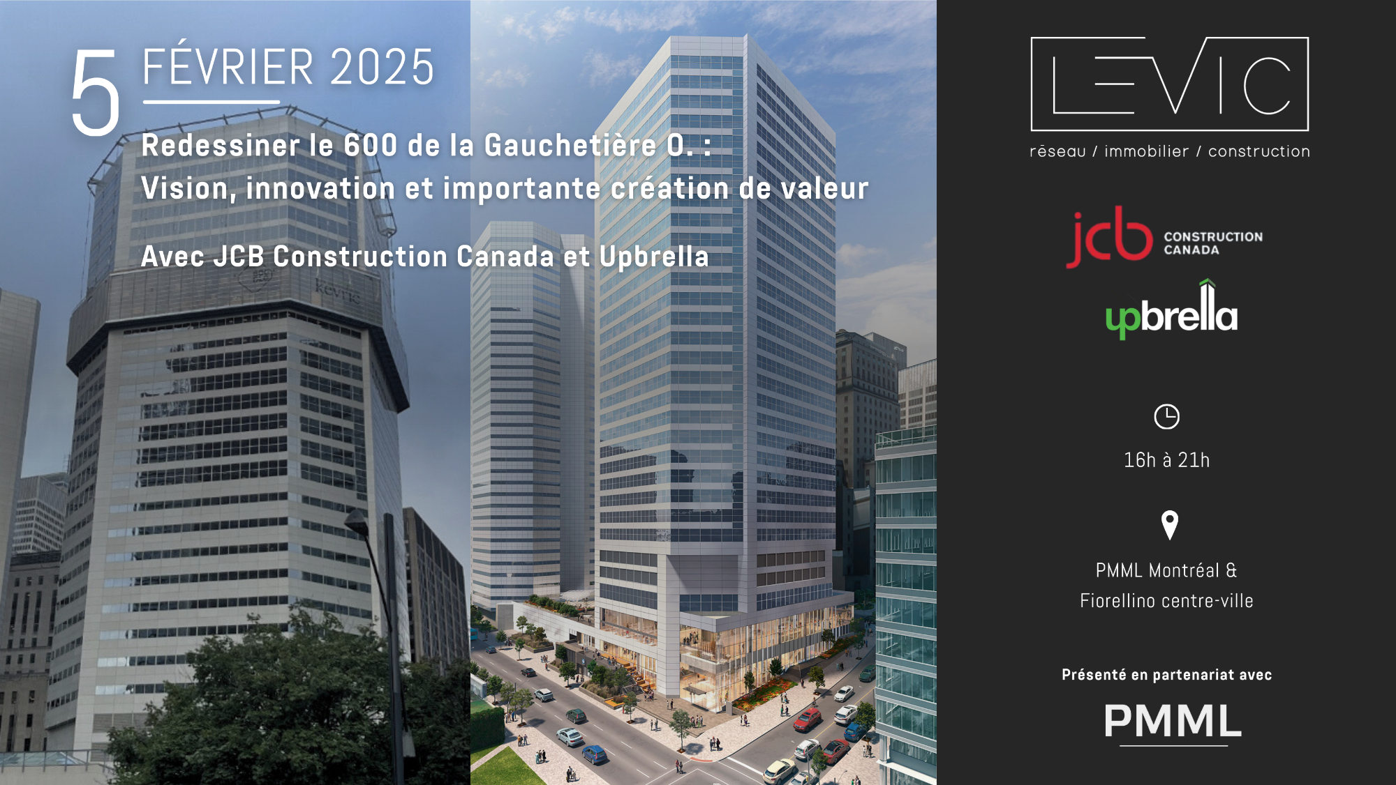 JCB Construction Canada X Upbrella · Redessiner le 600 de la Gauchetière O. : Vision, innovation et création de valeur