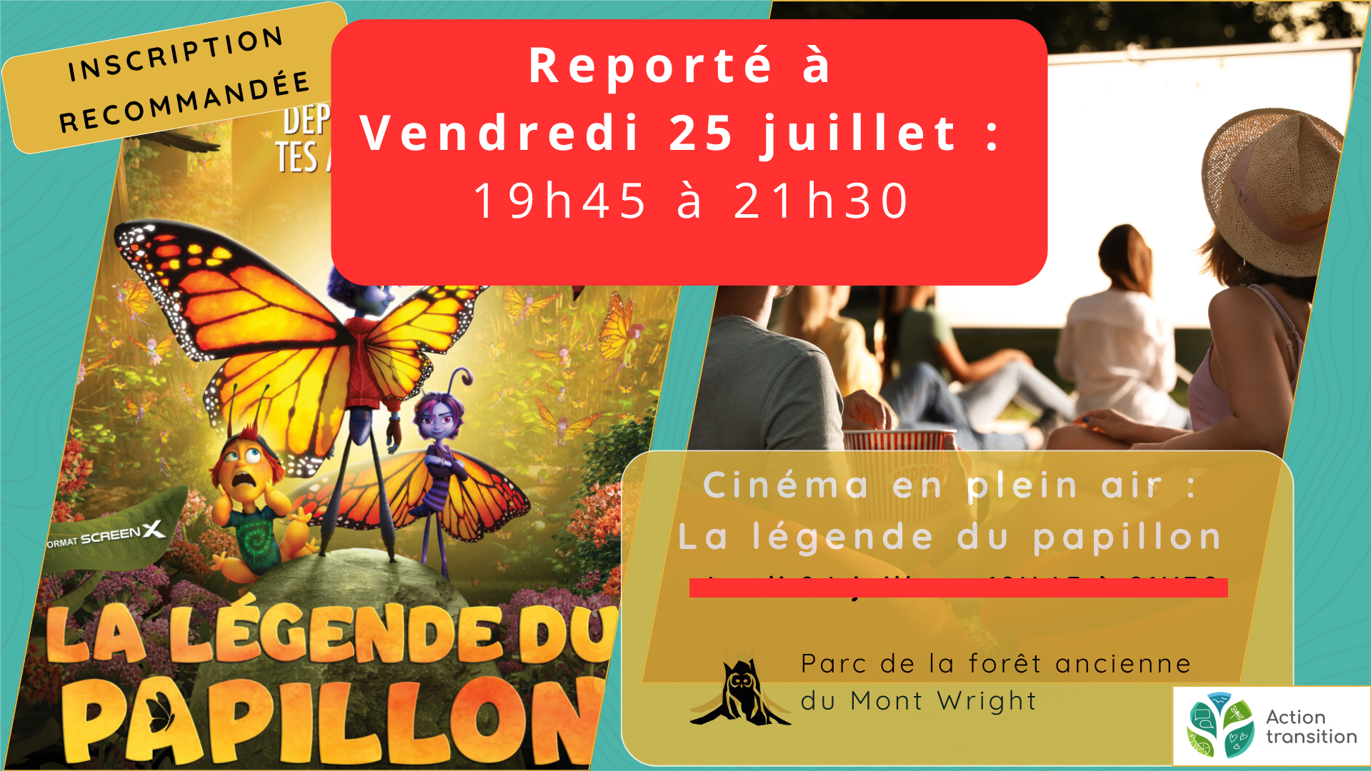 Cinéma en plein air : La légende du papillon - Vendredi 25 juillet