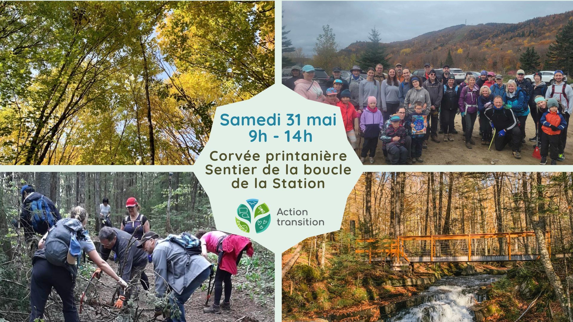 Corvée printanière du sentier de la boucle de la Station