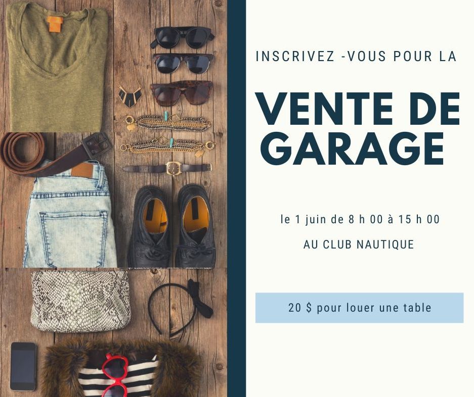 Location de table vente de garage