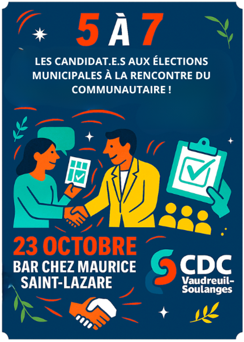 Événement 5 à 7 Élections municipales 2025