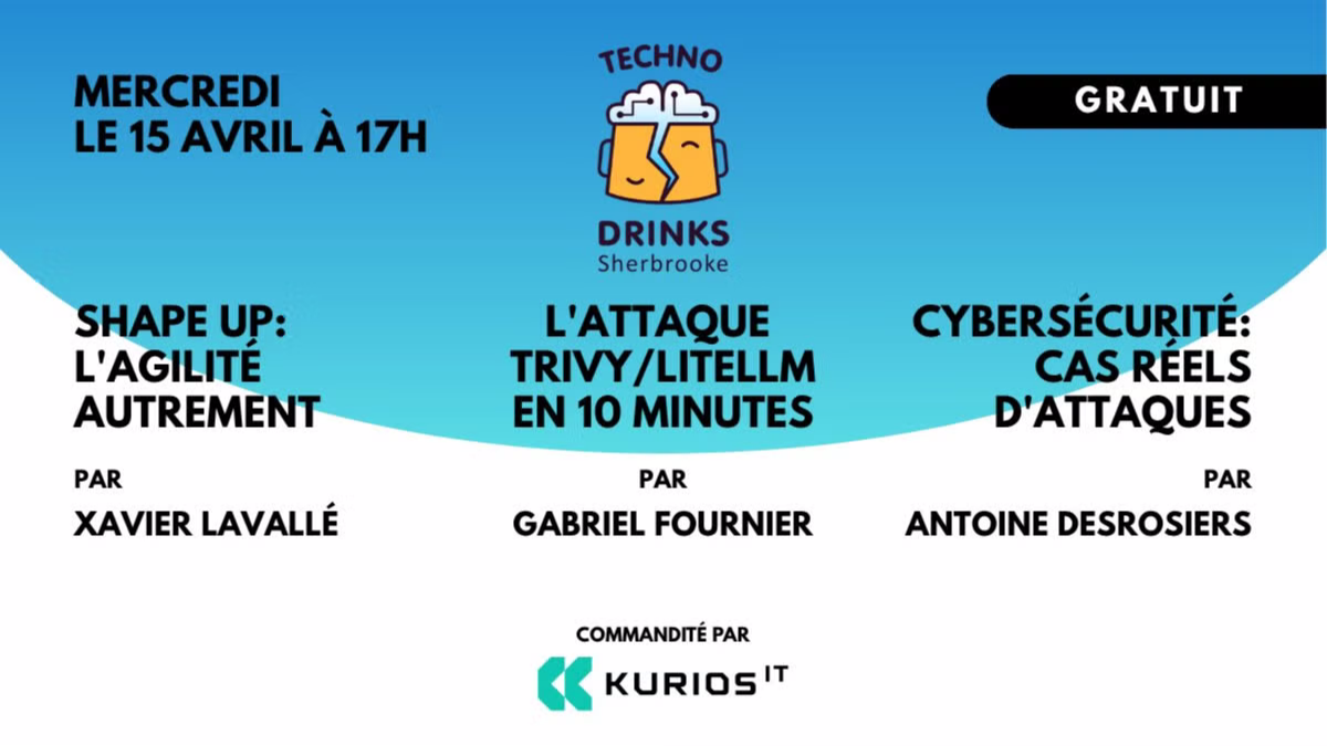 Techno Drinks: Avril 2026