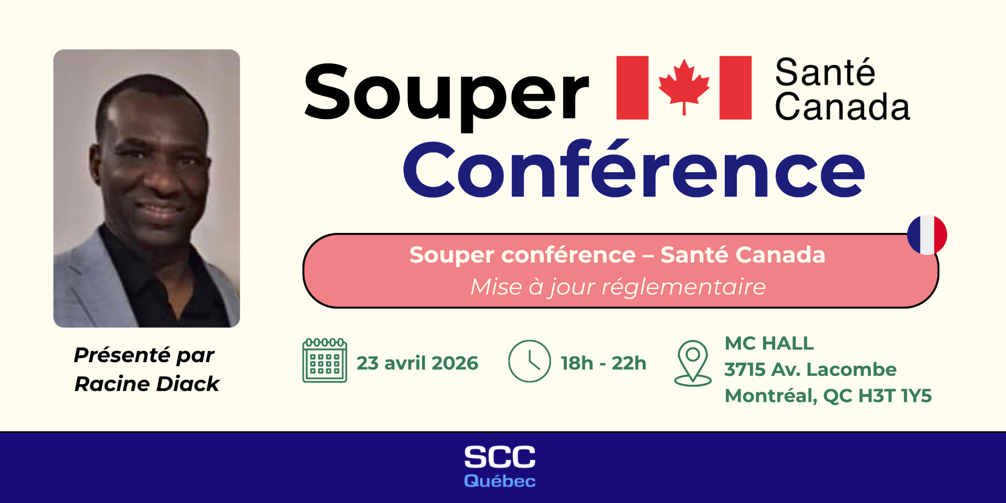 Souper conférence - Santé Canada présenté par Racine Diack