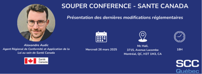 Souper conférence - Santé Canada présentée par Alexandre Audic