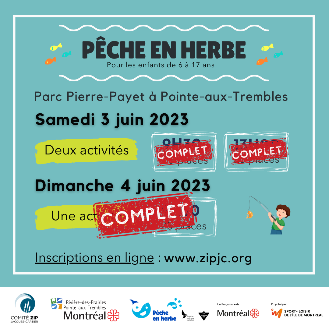 COMPLET - Pêche en herbe 3 juin 2023 - 9h30