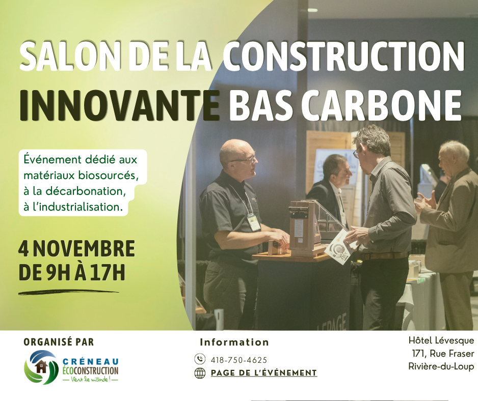 *** LIEN EXPOSANTS ***  Salon de la construction innovante bas carbone au BSL