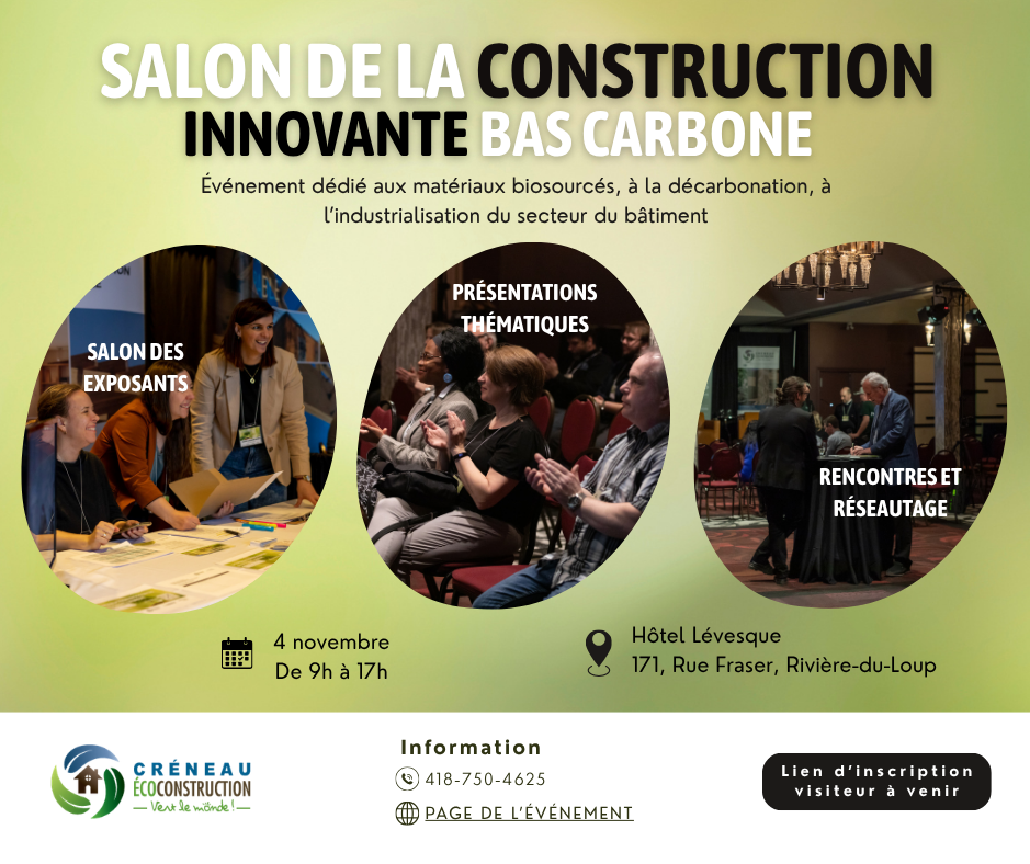 *** DESCRIPTION ***  Salon de la construction innovante bas carbone au BSL