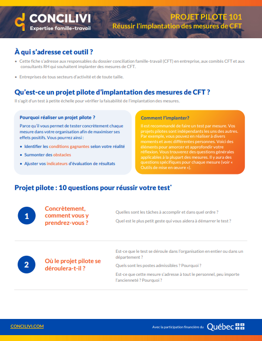 Fiche Adaptabilité de l'organisation 101 par Concilivi