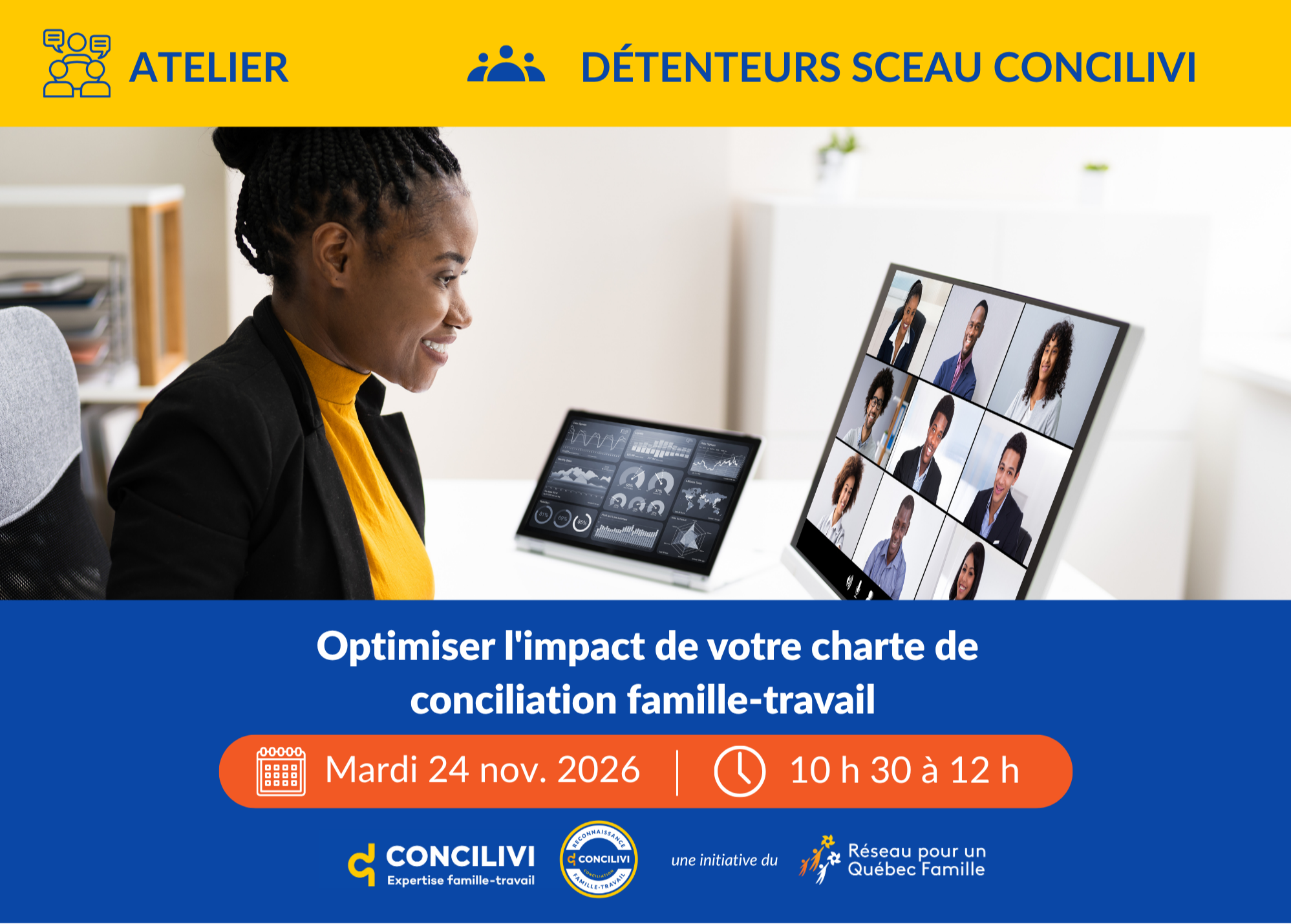 Atelier détenteurs - Optimiser l'Impact de votre charte de conciliation famille-travail