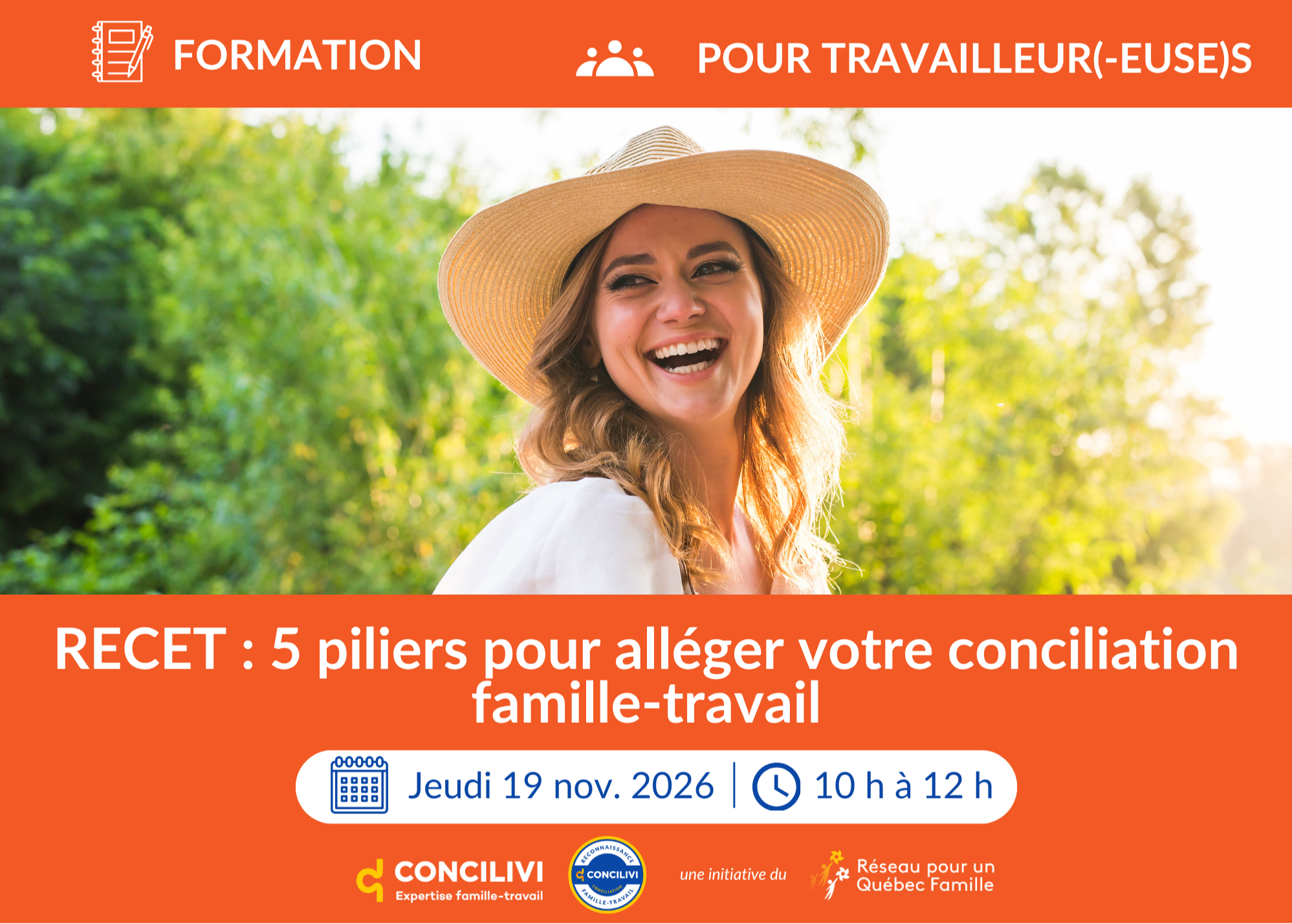 Formation - RECET : 5 piliers pour alléger votre conciliation famille-travail
