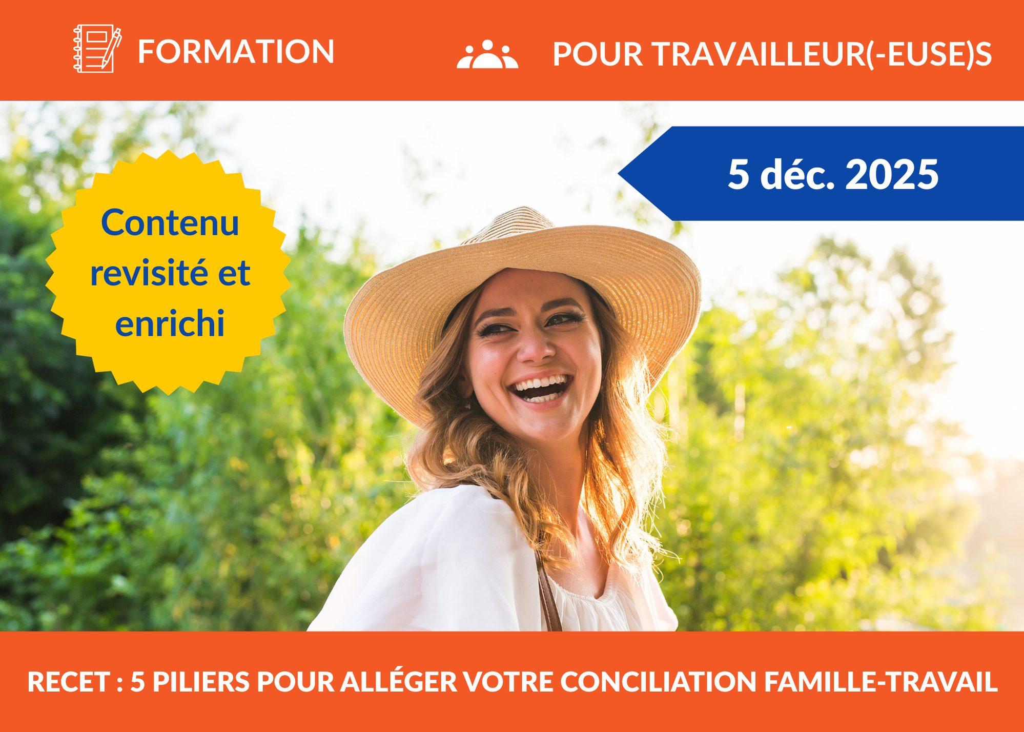 Formation - RECET : 5 piliers pour alléger votre conciliation famille-travail