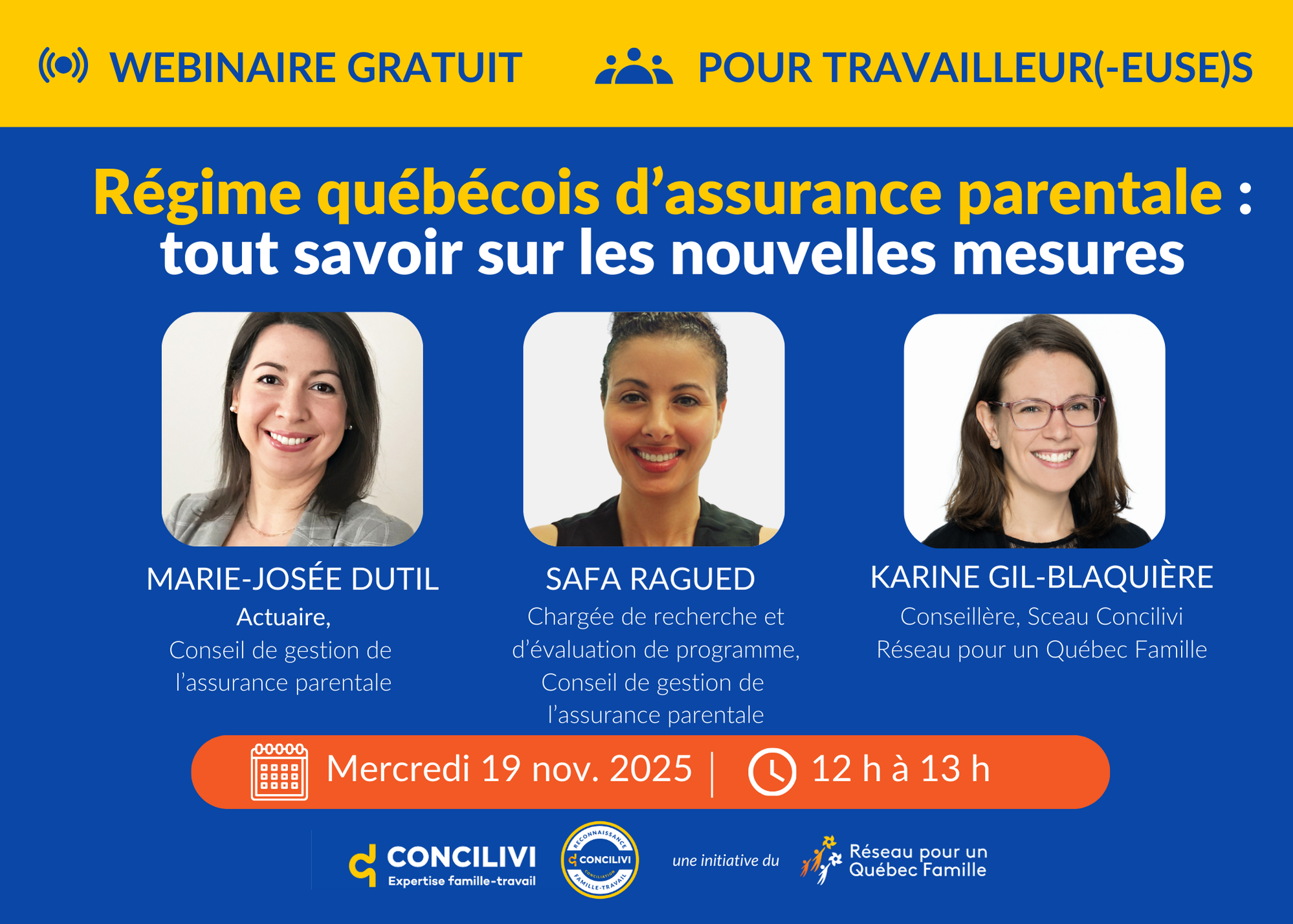 Webinaire gratuit : Régime québécois d’assurance parentale : tout savoir sur les nouvelles mesures