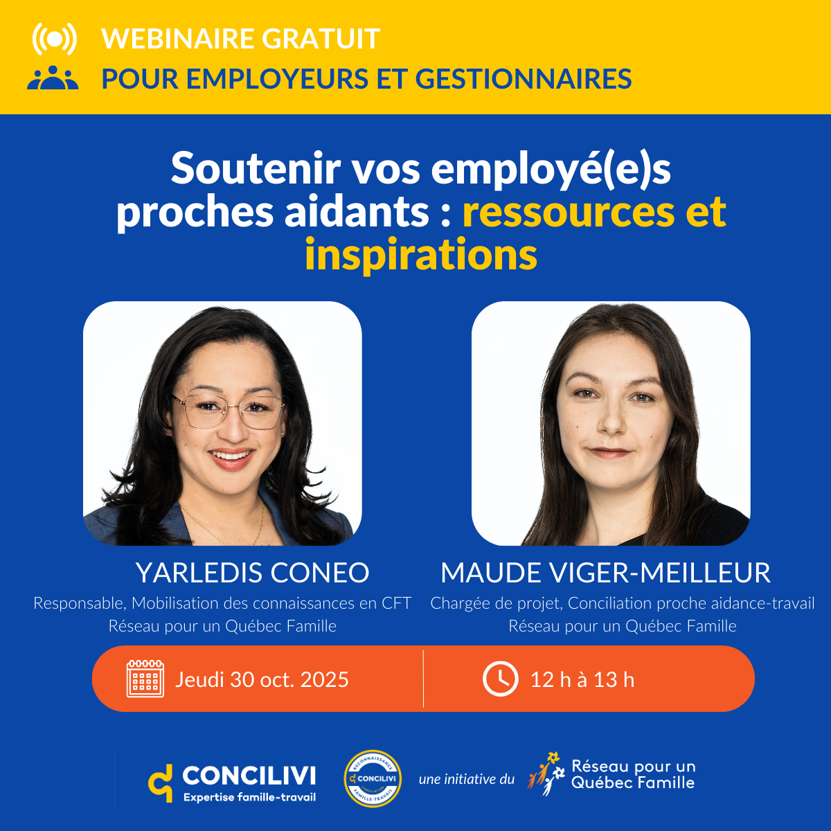 Webinaire gratuit : Soutenir vos employé(e)s proches aidants: ressources et inspirations