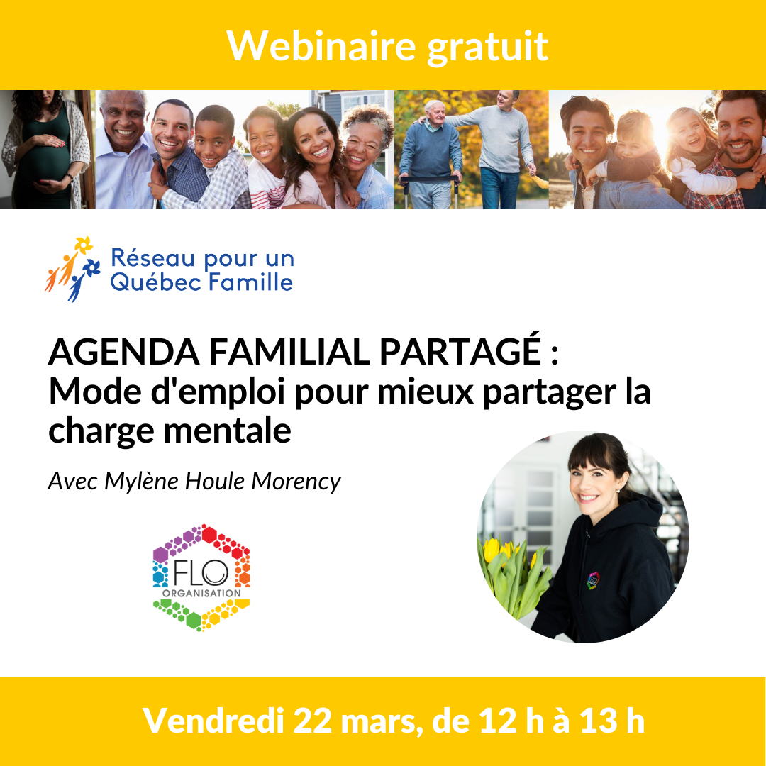 Webinaire gratuit - L'agenda familial partagé: Mode d'emploi pour mieux partager la charge mentale