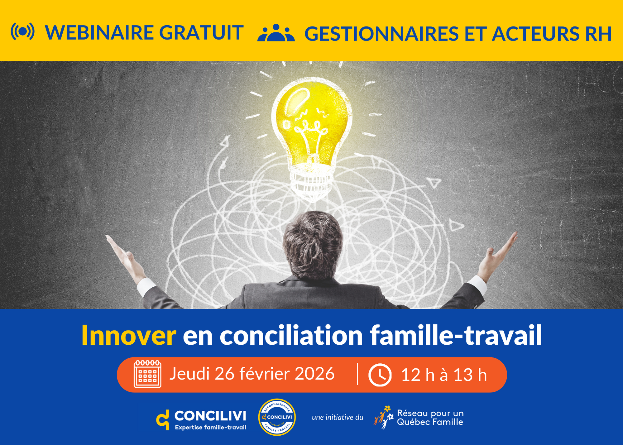 Webinaire gratuit : Innover en conciliation famille-travail