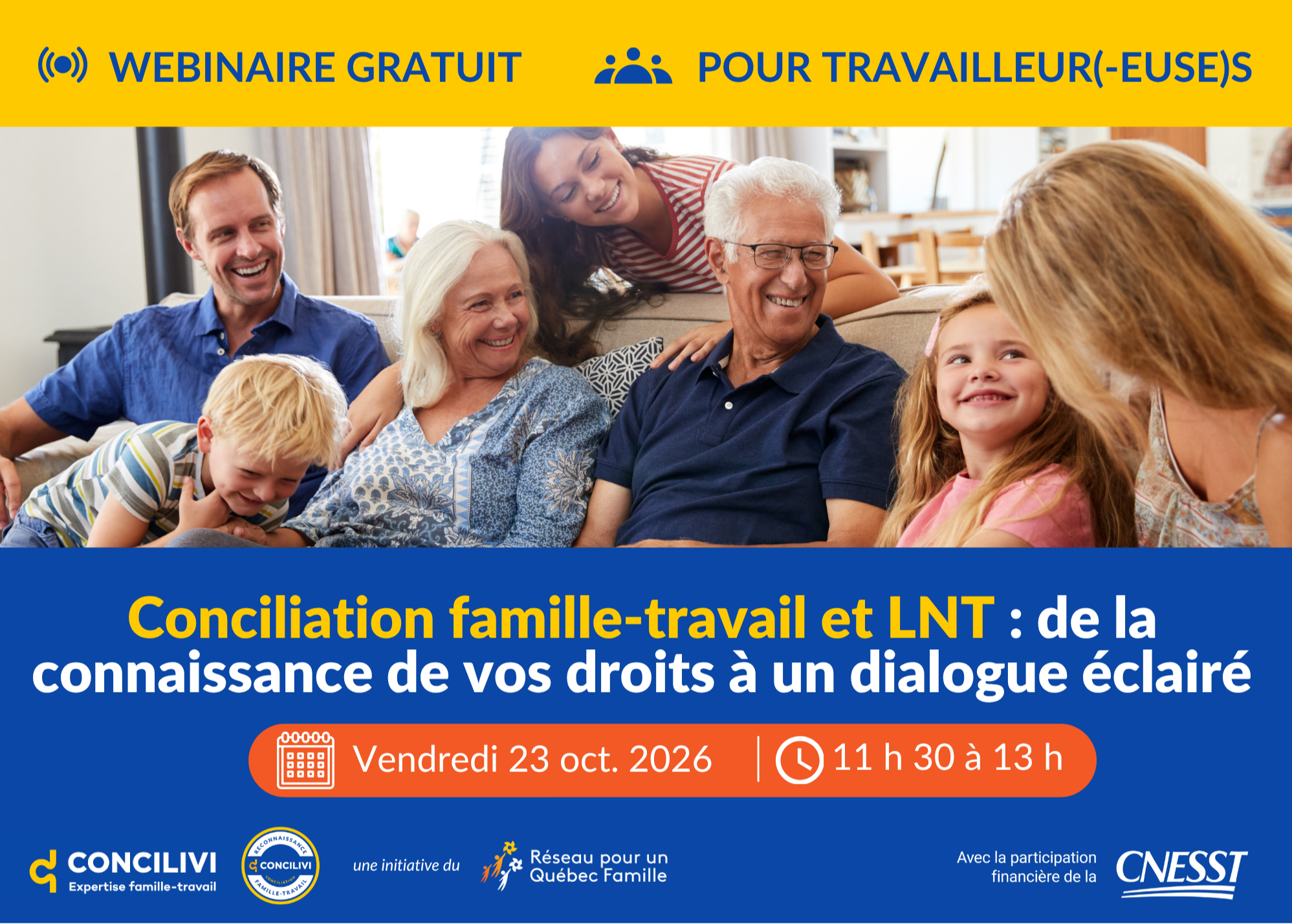 Conciliation famille-travail et LNT : de la connaissance de vos droits à un dialogue éclairé (Employés)