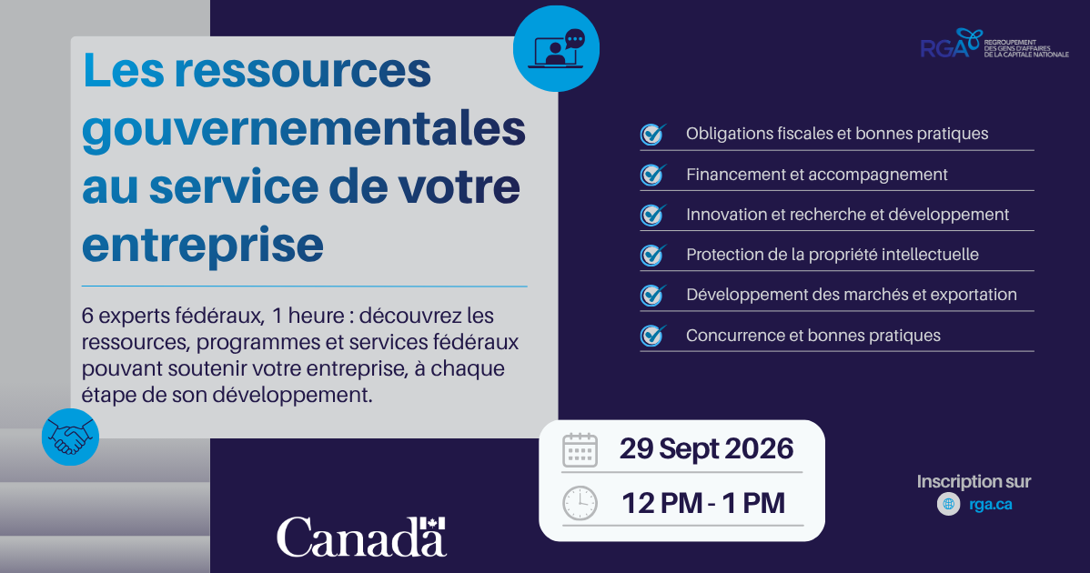 Webinaire - Ressources gouvernementales pour les entrepreneurs