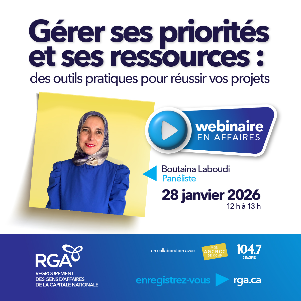Webinaire - Gérer ses priorités et ses ressources : des outils pratiques pour réussir vos projets