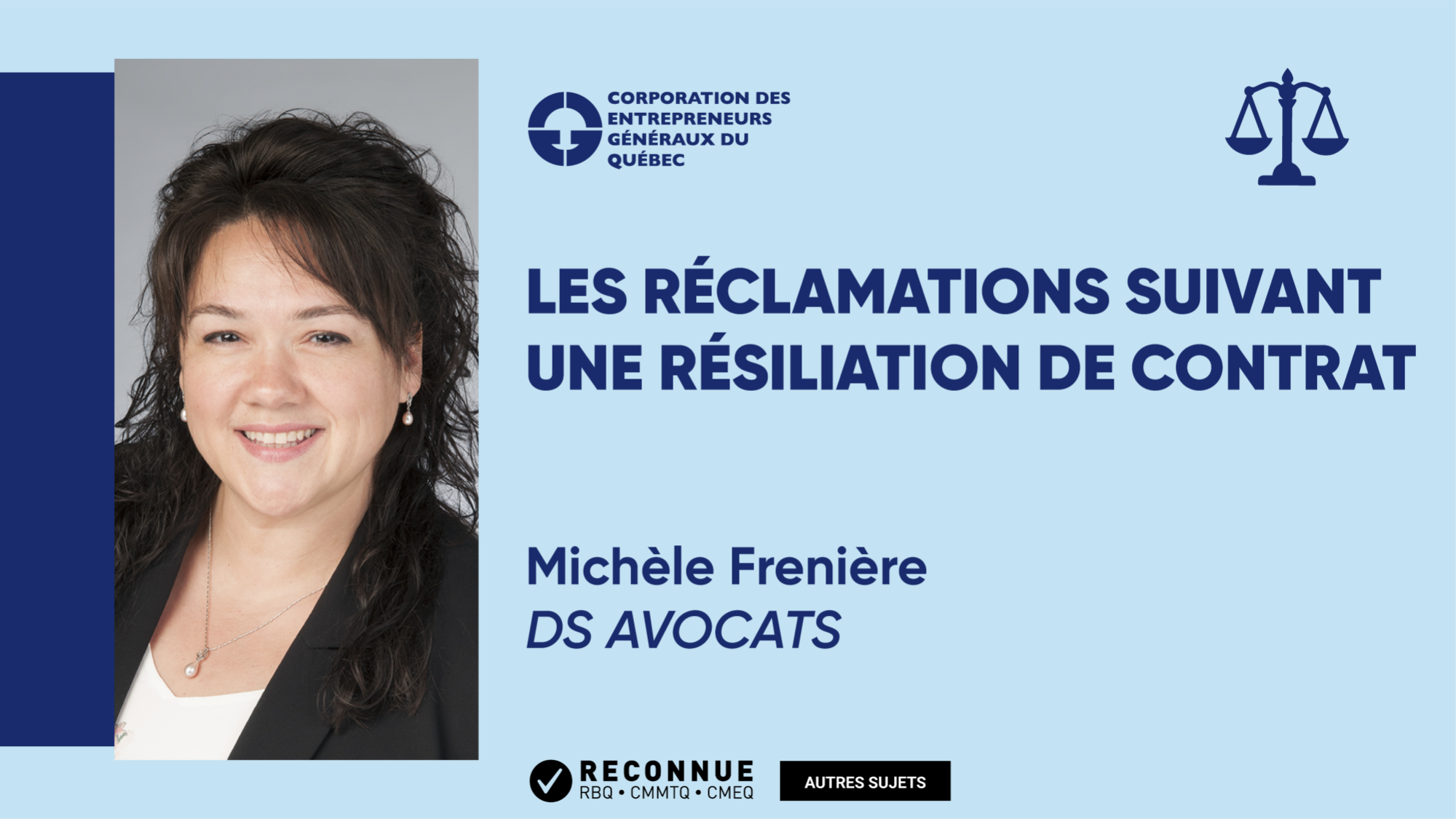 Les réclamations suivant une résiliation de contrat
