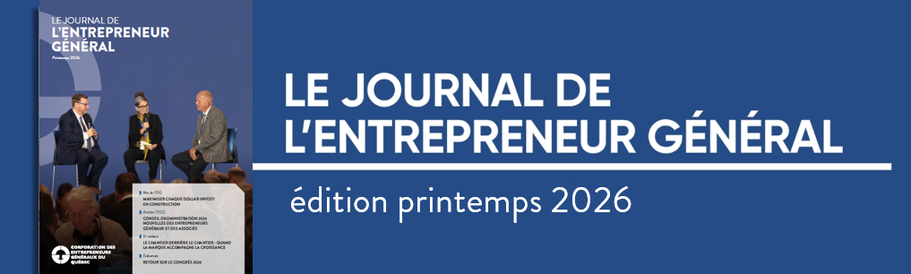 Journal de l'entrepreneur général