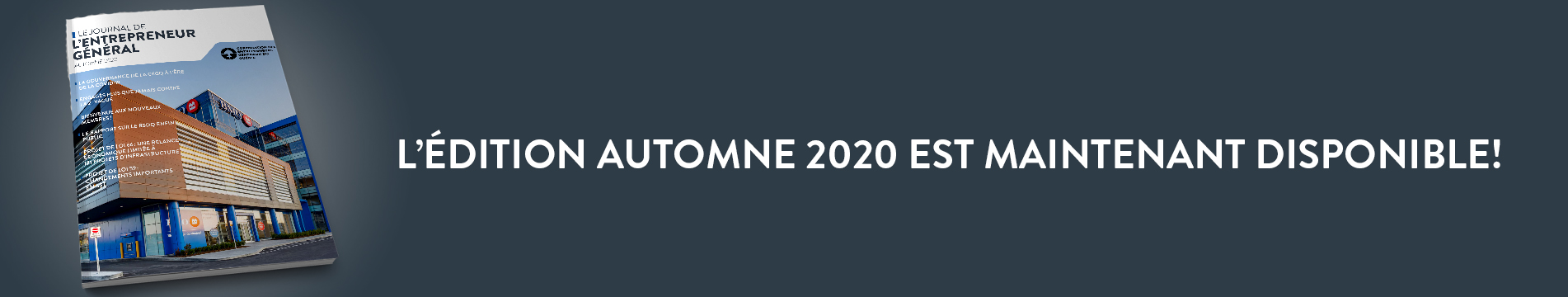 Journal de l'entrepreneur général
